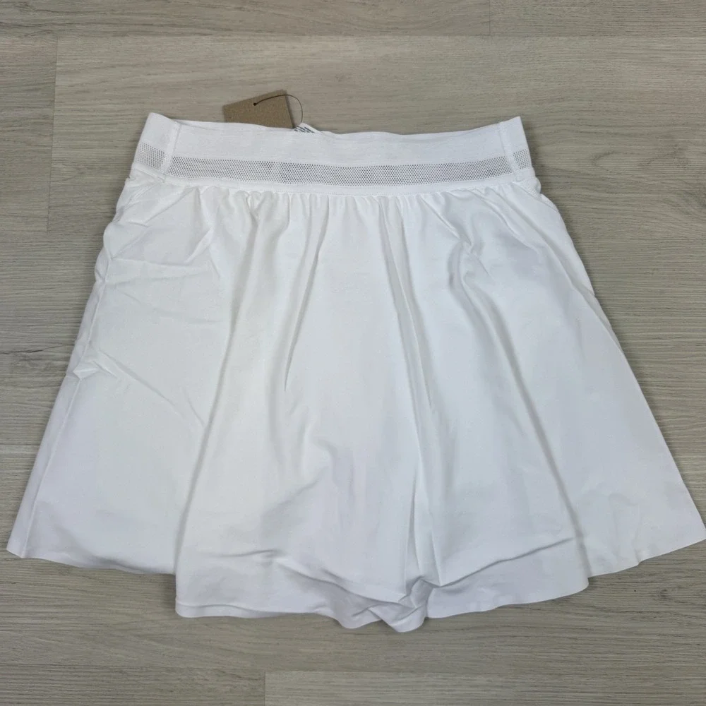 Nike Court Ace Advantage Dri-FIT Tennis Skort Womens Small White FZ6726 100